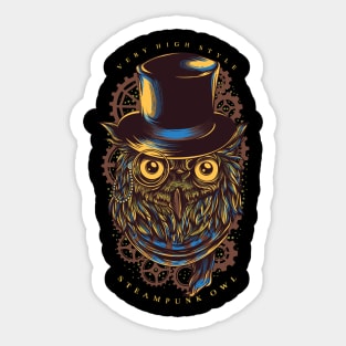 Steampunk Owl Sticker